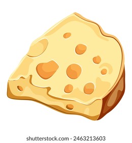 A piece of cheese. Illustration on a white background