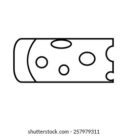 Piece of cheese isolated 