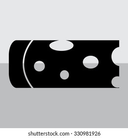 Piece of cheese isolated 