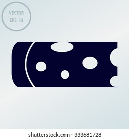 Piece of cheese isolated 