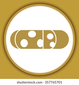  Piece of cheese isolated