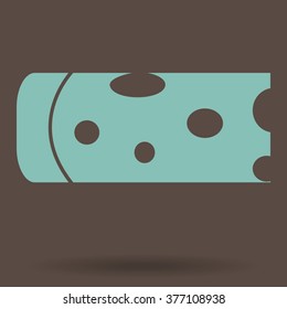 Piece of cheese isolated