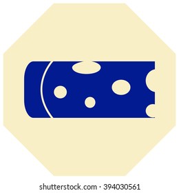 Piece of cheese isolated