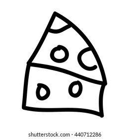 piece cheese isolated icon design