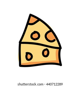 piece cheese isolated icon design