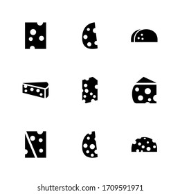 Piece of cheese. The isolated object on a white background, Vector illustration