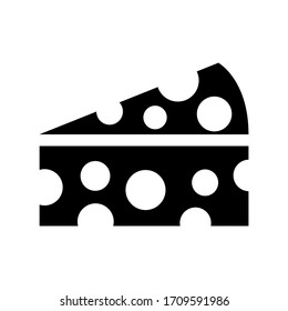 Pieza de queso. Objeto aislado en un fondo blanco, ilustración vectorial