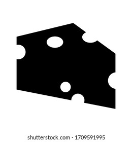 Piece of cheese. The isolated object on a white background, Vector illustration