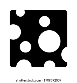 Pieza de queso. Objeto aislado en un fondo blanco, ilustración vectorial