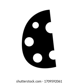 Piece of cheese. The isolated object on a white background, Vector illustration