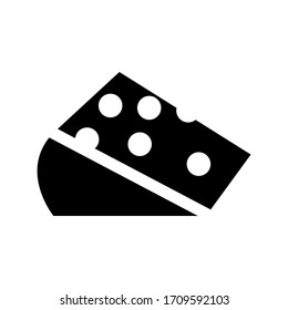 Piece of cheese. The isolated object on a white background, Vector illustration