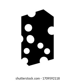 Pieza de queso. Objeto aislado en un fondo blanco, ilustración vectorial