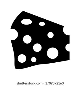 Piece of cheese. The isolated object on a white background, Vector illustration