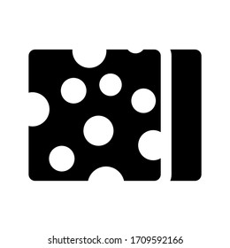 Piece of cheese. The isolated object on a white background, Vector illustration