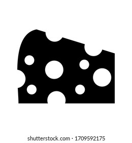 Pieza de queso. Objeto aislado en un fondo blanco, ilustración vectorial