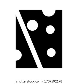 Pieza de queso. Objeto aislado en un fondo blanco, ilustración vectorial