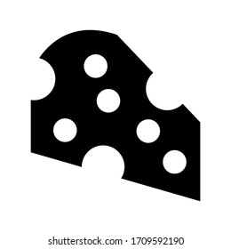 Piece of cheese. The isolated object on a white background, Vector illustration