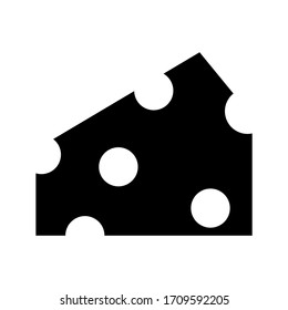 Piece of cheese. The isolated object on a white background, Vector illustration