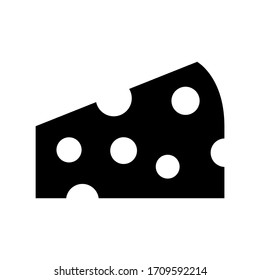 Piece of cheese. The isolated object on a white background, Vector illustration