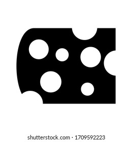 Pieza de queso. Objeto aislado en un fondo blanco, ilustración vectorial