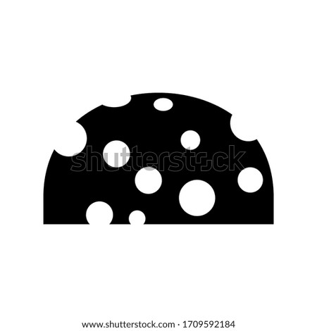 Piece of cheese. The isolated object on a white background, Vector illustration