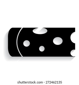 Piece of cheese isolated with shadow