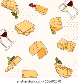 piece of cheese isolated vector background