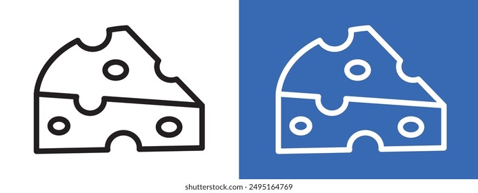 piece of cheese logo sign set vector outline