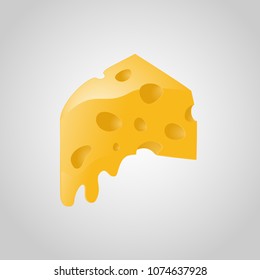 Piece of Cheese Melting  