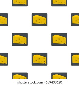 Piece of cheese pattern seamless flat style for web vector illustration