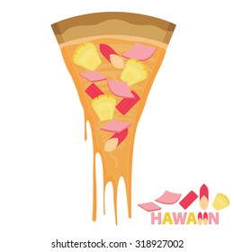 Piece of Cheese Pizza Hawaiian