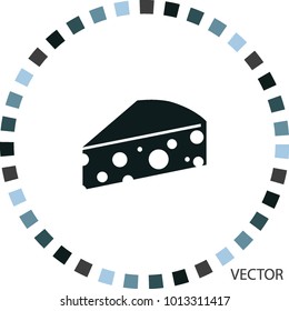 Piece of cheese, vector icon