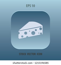 Piece of cheese, vector icon