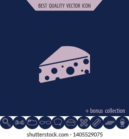 Piece of cheese, vector icon