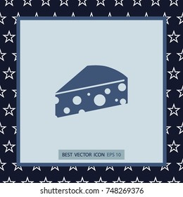 Piece of cheese, vector icon