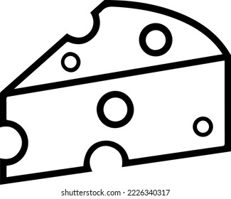 Piece of cheese vector icon illustration design
