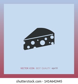 Piece of cheese, vector icon, web design element
