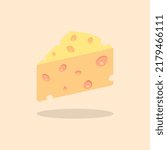 Piece of cheese vector illustration
