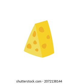 
a piece of cheese. Vector illustration