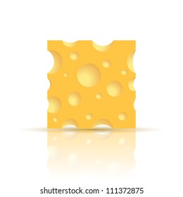 Piece of cheese, vector illustration, eps10