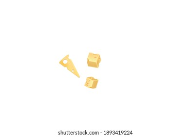 Piece of cheese vector illustration isolated on white background