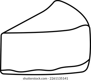 A Piece of Cheesecake Dessert Icon Element illustration Line style