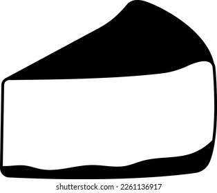 A Piece of Cheesecake Dessert Icon Element illustration Semi-Solid Transparent style