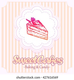 A piece of cheesecake with fruit and berries. A slice of strawberry. Handmade. Bakery sweet shop. Sweet Cakes. 