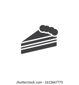 Piece of cheesecake vector icon. filled flat sign for mobile concept and web design. Slice of Cheesecake glyph icon. Symbol, logo illustration. Vector graphics