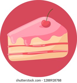 Piece of cherry cake
