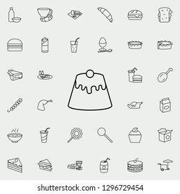 piece of cherry cake icon. Fast food icons universal set for web and mobile
