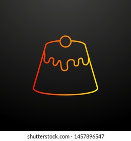 Piece of cherry cake nolan icon. Elements of fast food set. Simple icon for websites, web design, mobile app, info graphics