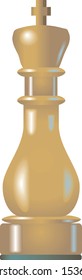 Piece of chess. The king standing on a white background