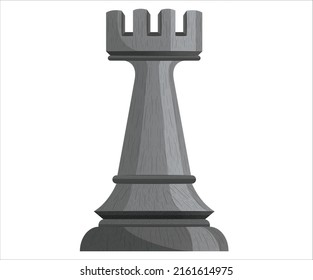 Piece of chess object on white background